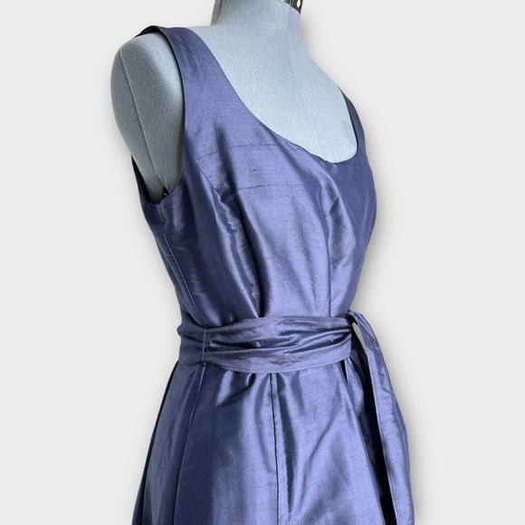 NEW RALPH LAUREN Blue Silk Taffeta Dress - Picture 4 of 10